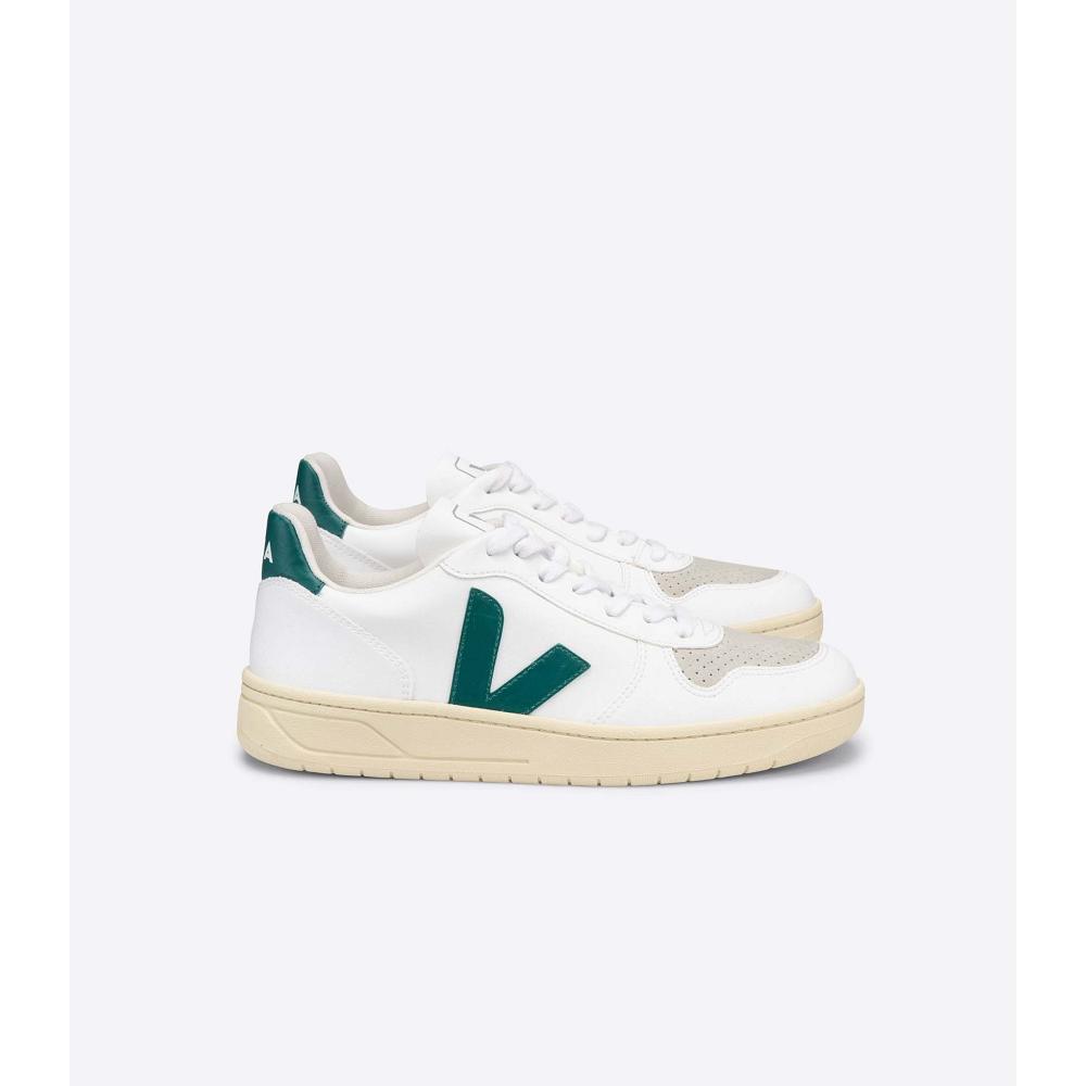 Veja V-10 CWL Schoenen Dames White/Green | NL 574AHK